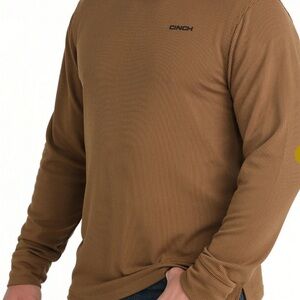 Cinch Men's Tan Long Sleeve Tee